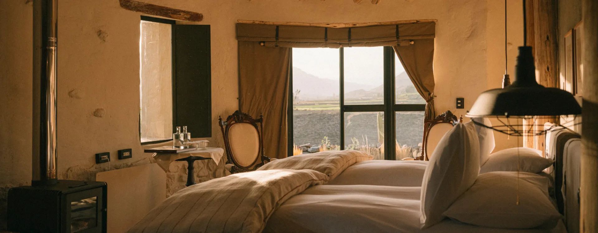 Luxury tented camp in Peru with view of the Colca Canyon