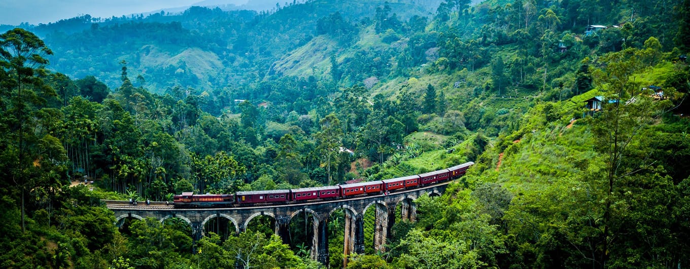 Train Crossing Bridge Sri Lanka's