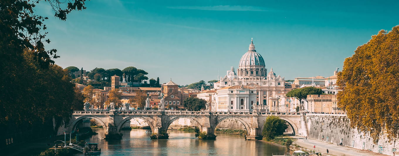 Rome, Italy. Papal Basilica Of St. Peter In The Vatican. Aelian Bridge