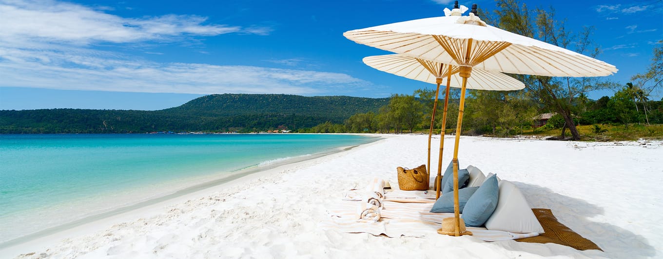 Cambodia, Koh Rong Island, white sand beaches