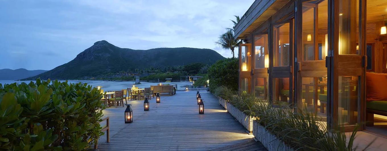 By the beach restaurant at Six Senses Con Dao, Vietnam