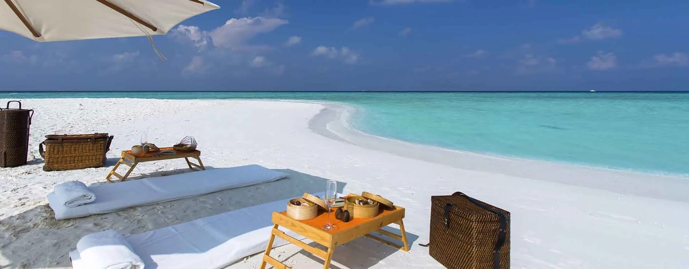 Enjoy a warm sandbank picnic at Gili Lankanfushi, the Maldives