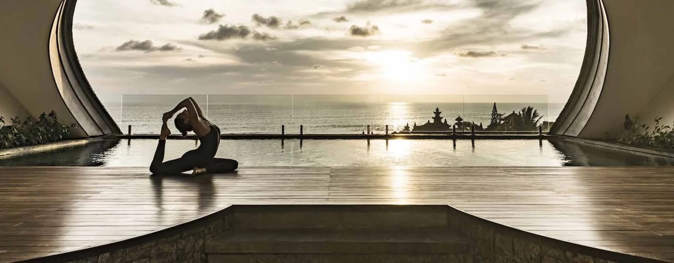 Enjoy the yoga when sun is set at COMO Uma Canggu