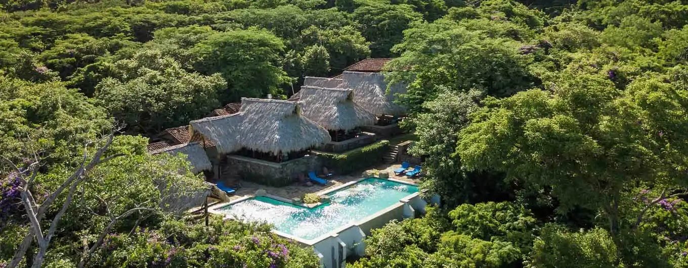 Aerial view of Morgan's Rock Ecolodge, Nicaragua