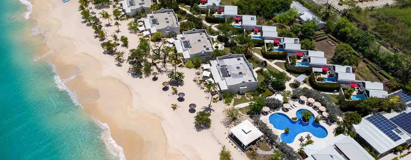 The aerial of the Spice Island Beach Resort, Grenada