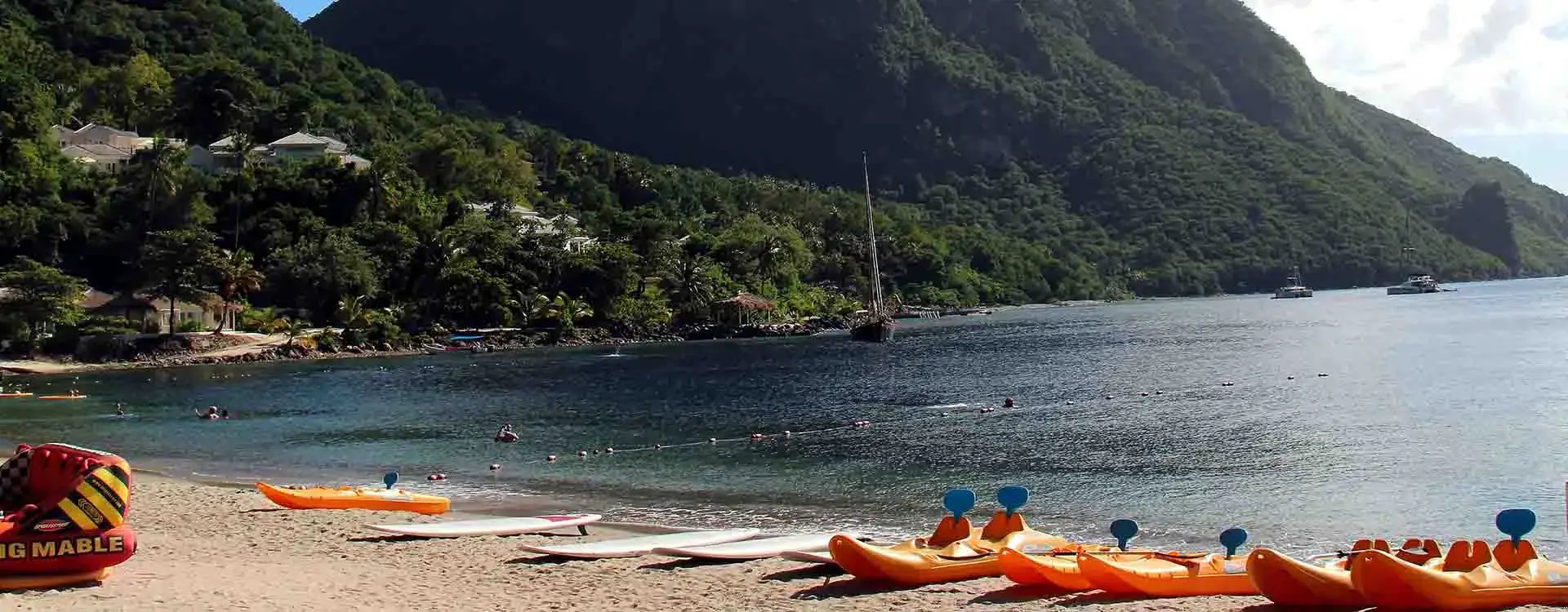 The beach in front of Sugar Beach Viceroy Resort