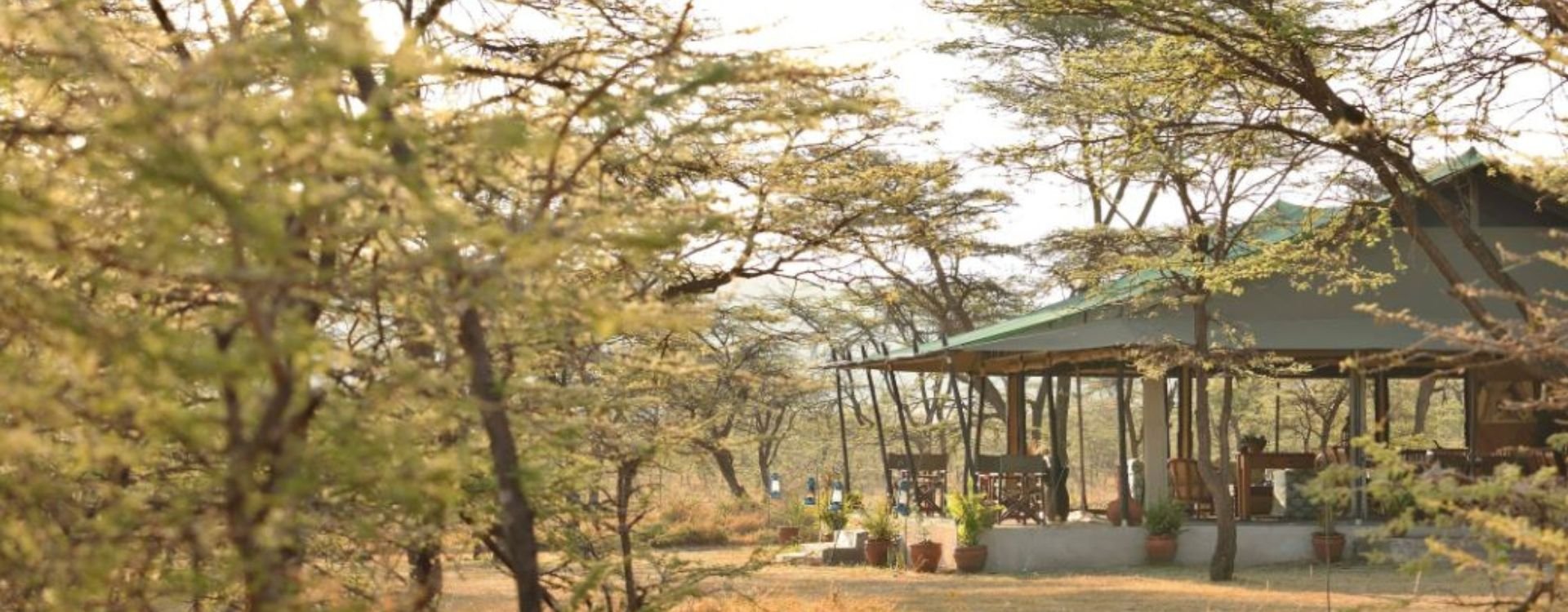 View into a luxury Kenya camp