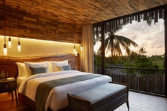 Bedroom at luxury Bali hotel