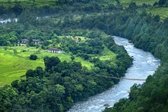 View at andBeyond Punakha Lodge, Bhutan