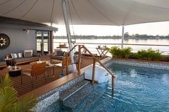 Plunge pool in the deck of Aqua Mekong Thailand