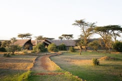 Exterior view of luxury safari camp Kenya