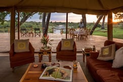 Luxury tented camp terrace in Kenya