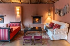 cosy fireplace in hotel peru