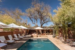 pool area in hotel atacama desert