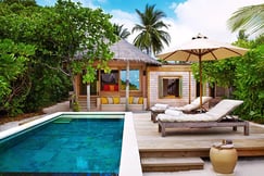 Exterior of Beach Family Pool Villa at Six Senses Laamu