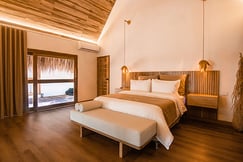 The bedroom in the Cabin Suite at Tewimake Colombia