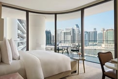 The bedroom of Marina Suite at The Lana, Dorchester Collection, Dubai