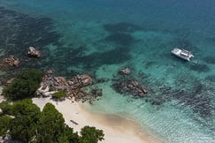 Boat tour arranged by Raffles Praslin, Seychelles