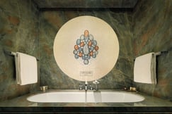 Marble bathtub in Bulgari Rome