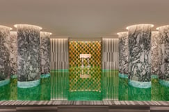 Marble clad spa at luxury Bulgari Hotel Rome