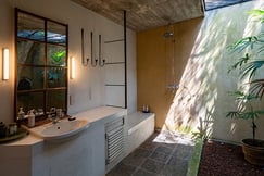 Bathroom of Cinnamon Hill at Lunuganga, Sri Lanka