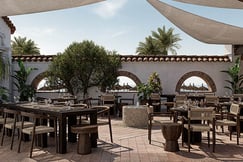 The terrace of Club House at OKU Andalusia, Spain