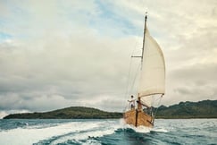 a sailing boat in fiji