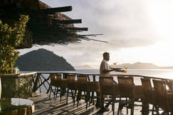 drinks with a view of the sea in fiji