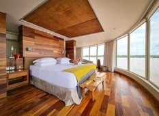 luxury suite on small luxury cruise ship on amazon river