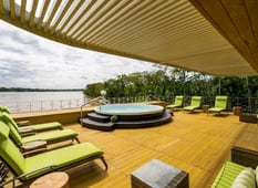 pool deck on luxury amazon cruise ship