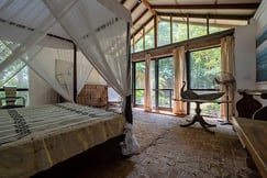 Bedroom of Gallery Studio at Lunuganga, Sri Lanka