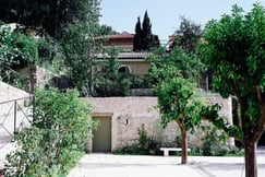 Garden of luxury hotel in Nice