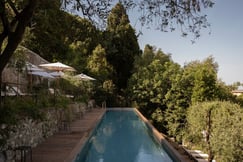 Swimming pool of luxury hotel in Nice