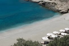 The beach in One&Only Kea Island, Greece