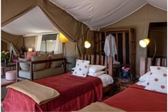 Bedroom at luxury Kenya camp