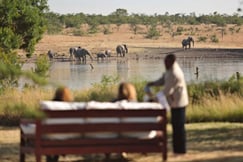 Place to sit at luxury Kenya camp and watch wildlife