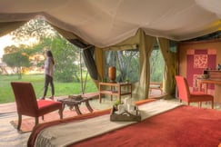 Living room in luxury Kenya camp