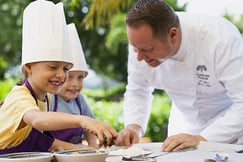 Cooking class for kids at Raffles Praslin, Seychelles