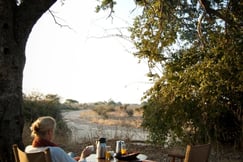 Breakfast at safari lodge in Tanzania