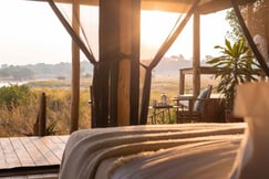 Views of the Mara River from a bedroom at Kimya Kimya