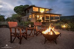 Firepit at dusk