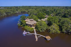 La Selva_The lodge view from the sky, Amazon in Ecuador