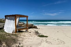 Sunlounger on the beach at Lekkerwater