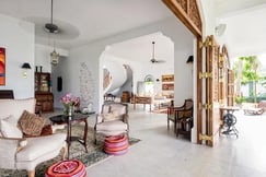 The living room with garden view at Meda Gedara, Sri Lanka