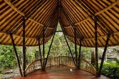 Yoga area at luxury Bali hotel