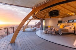 Bedroom with view of the Damaraland