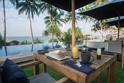 Dine by the pool at Kumu Beach, Sri Lanka