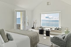 The bedroom of Pool Suite at Canaves Oia Suites, Greece