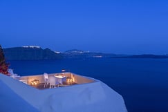 Private dinner can be arranged at Canaves Oia Suites, Greece