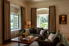 Living room in suite at luxury Salzburg hotel